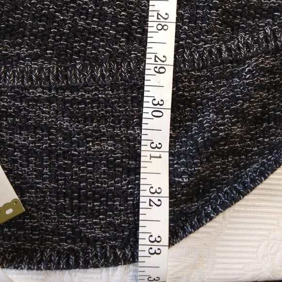 H&M | Black with White Cotton Tunic Sweater | M | Business Casual Classic - Picture 12 of 12